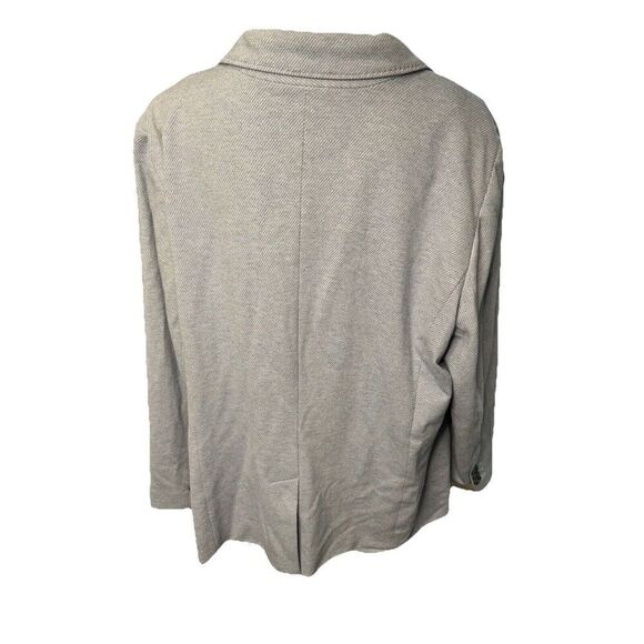 Talbots Light Blue Long Sleeve Collared Ponte Aberdeen Knit Blazer Jacket Sz 22W - Picture 3 of 5